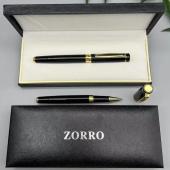 ручка zorro в подарочной коробке (черная с золотистыми вставками) 249, оптом, купить
