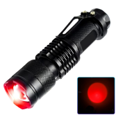 фонарь k11-xpe(red), 1хаа/1x14500, 1 режим, zoom, зажим, оптом, купить