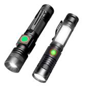 фонарь bl-502-t6+cob, 1x18650, магнит, зажим, zoom, зу microusb, оптом, купить