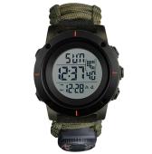 часы наручные 1213ag skmei paracord, army green big size, compass, термометр, свисток, кресало, оптом, купить