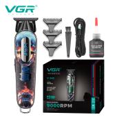 триммер vgr v-260 red, 3 насадки, 2000mah, 9000 rpm, led display, оптом, купить