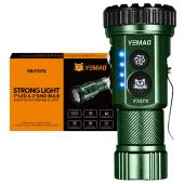 тактический фонарь yemao ym-f337x, 3500lm, аккумуляторы 18650 + 18350 (3200 + 1500 mah), боковые светодиоды (красный, синий, зеленый и ультрафиолетовый), оптом, купить