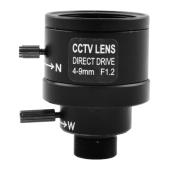 вариофокальный объектив cctv 1/3 pt 0409 4mm-9mm f1.2 direct drive, manual iris, оптом, купить