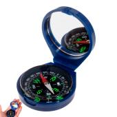 туристический компас с зеркалом карманный походный жидкостной 5 см dc-45-8a, оптом, купить