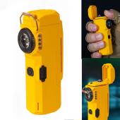 фонарь multifunctional d51-cob yellow, li-ion аккум., индикация заряда, зажигалка, зу type-c, box, оптом, купить