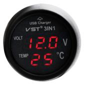 термометр-вольтметр  vst-706-1, кр., +  usb, оптом, купить