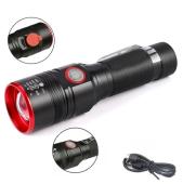 фонарь bl-736a/749-t6, 1х18650, зажим, zoom, зу microusb, box, оптом, купить