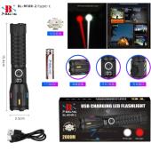 фонарь night vision fluorescence m10r-2tg(white+red), 1x18650, индикация заряда, зу type-c, zoom, оптом, купить