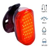 велофонарь my-2106-38led, waterproof, li-ion  аккумулятор, зу type-c, оптом, купить