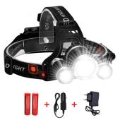 фонарь налобный police 3000-t6+2xpe, 2x18650, signal light, зу 220v/12v, box, оптом, купить