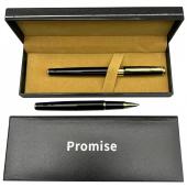 подарочная ручка роллерная promise в футляре (черно-золотая) 280, оптом, купить