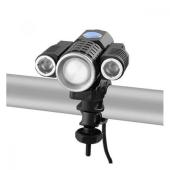 фонарь велосипедный w602-t6+2xpe bike, 2x18650, крепление на лоб, zoom, зу microusb, box, оптом, купить