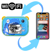 детский фотоаппарат мгновенной печати yt008, bliue dinosaur с поддержкой microsd card, 3y+, wifi , оптом, купить