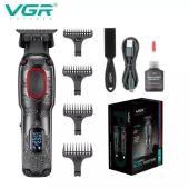 триммер vgr v-254 red, 4 насадки, 7000 rpm, 2000 mah, led display, оптом, купить