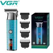 триммер vgr v-943 blue, 3 насадки, led display, оптом, купить