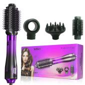 фен-щетка стайлер vgr 4 в 1 v-484 purple, 4 насадки, 2 режима, оптом, купить