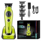 триммер vgr v-880t green, external rotor motor, mim blade, 4 насадки, док-станция, оптом, купить