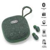 bluetooth-колонка с наушниками tg813, c функцией speakerphone, радио, green, оптом, купить