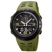 часы наручные 1655agbk skmei, army green-black, ukraine, оптом, купить