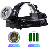 фонарь налобный ct021 10+1 ultra led, 3x18650, power bank, зу type-c, оптом, купить