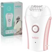 эпилятор vgr v-705 pink для всего тела, беспроводной, с подсветкой, оптом, купить