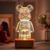 Изображения для Ночник 3D Bearbrick Мишка KX197 8 цветов, RGB+Warm Light