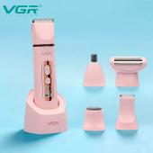 эпилятор vgr 5 в 1 v-763 pink, 5 насадок, ipx7, оптом, купить
