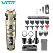 набор для стрижки vgr 6 в 1 v-095, 16 насадок, led display, оптом, купить