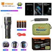 фонарь yemao ym-g601 tg 60w, 4x18650, power bank, зу type-c, zoom, кейс, оптом, купить
