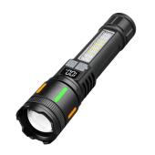 фонарь night vision fluorescence 530-2-tg+cob(white+red+blue), li-ion аккум., зу type-c, индикация заряда, zoom, оптом, купить