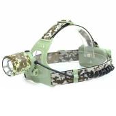 фонарь налобный ch-002m-t6 camouflage, 2х18650, signal light, zoom, зу type-c, box, оптом, купить