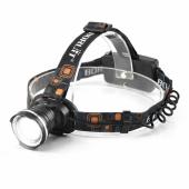 фонарь налобный w518-tg, 2x18650, зу type-c, zoom, box, оптом, купить