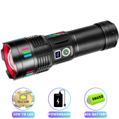 фонарь night vision fluorescence 708 white laser led pm30-tg, power bank, 1x38650, зу type-c, zoom, box, оптом, купить