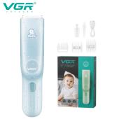 детская машинка для стрижки с функцией сбора волос vgr v-155 blue, 3 безопасные насадки, бесшумная, ipx8, оптом, купить