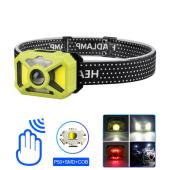 фонарь налобный 2323-p50+smd+cob(white+red), motion sensor, li-ion аккум., зу type-c, оптом, купить