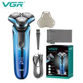 электробритва vgr v-313 blue, роторная, ipx7, оптом, купить