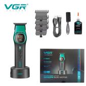 триммер vgr v-885t green, 4 насадки, led display, оптом, купить