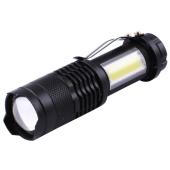 фонарь 8468-xpe+cob, 1x14500/1xaa, zoom, оптом, купить