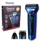 мужской набор geemy gm-566 3 в 1 для ухода за волосами, бородой, триммер для носа, бритва, 3 насадки, оптом, купить