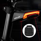 велофонарь meilan x5 c указанием поворотов (red+yellow) и лазерной разметкой, waterproof, зу micro usb, li-ion аккумулятор., оптом, купить