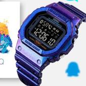 часы наручные 1629gtpl skmei, gradient purple, smart watch, оптом, купить