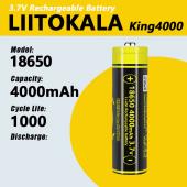 аккумулятор 18650, liitokala king4000-jt, 4000mah, оригинал, оптом, купить