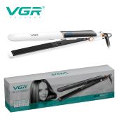 выпрямитель для волос vgr v-515 white, температура от 100°c до 210°c, керамическое покрытие, led display, 50 вт, оптом, купить