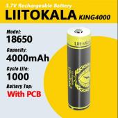 аккумулятор 18650, liitokala king4000-pcb, 4000mah, с защитой, оригинал, оптом, купить
