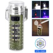 фонарь multifunctional 8811-cob(white+red+rgb), li-ion аккум., зажигалка, зу type-c, оптом, купить