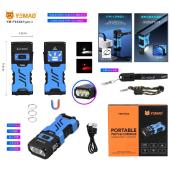 фонарь yemao ym-f333x 3p50+cob(white+red), li-ion аккумулятор, зу type-c, магнит, оптом, купить