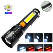 фонарь bl-p716-p50+cob (white+red), li-ion аккум., zoom, зу type-c, box, оптом, купить