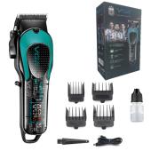 аккумуляторная машинка для стрижки (clipper) vgr v-692 green, 4 насадки, led display, оптом, купить