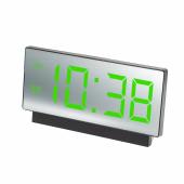 часы сетевые vst-897-4, ярко-зеленый,температура, usb, оптом, купить