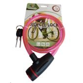 замок велосипедный kihuu lock 187, 12*80 тросовый, 2 ключа, оптом, купить